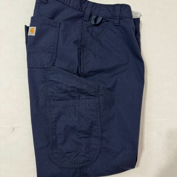 Carhartt NWOT Sz 16W Short Navy Women Rugged Flex Canvas Work Pants - Picture 13 of 16